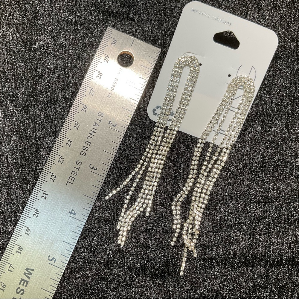 Elegant Rhinestone Dangle Earrings